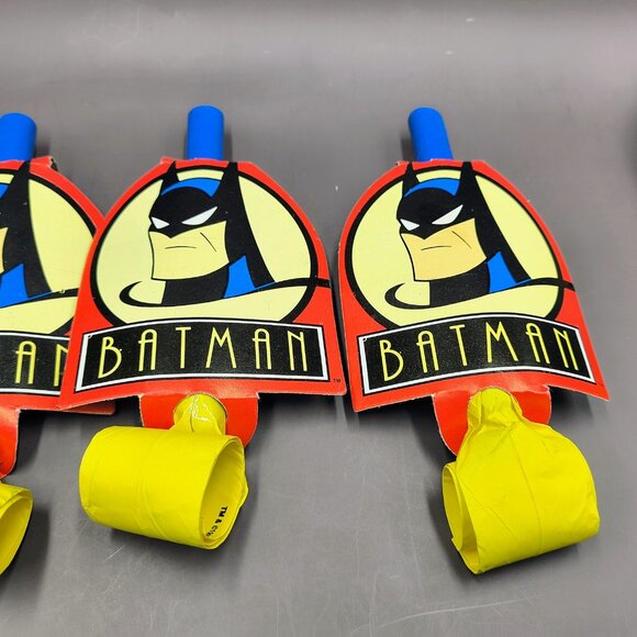 Vintage 1992 Batman Party Favor Supplies Blowouts Unused Red Yellow Blue - Picture 5 of 10